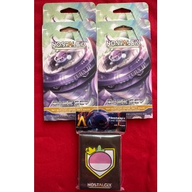 Nostalgix Base Set 1st Edition 4 Sleeved Packs + Card sleeves SEALED! Signature?