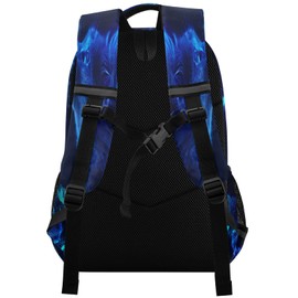 ALAZA Cat And Butterfly With Blue Light Backpacks Travel Laptop Daypack School Book Bag for Men Women Teens Kids one-size