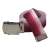Jackster Belt, RAINBOW 100% Cotton Webbing Canvas Belt with Silver