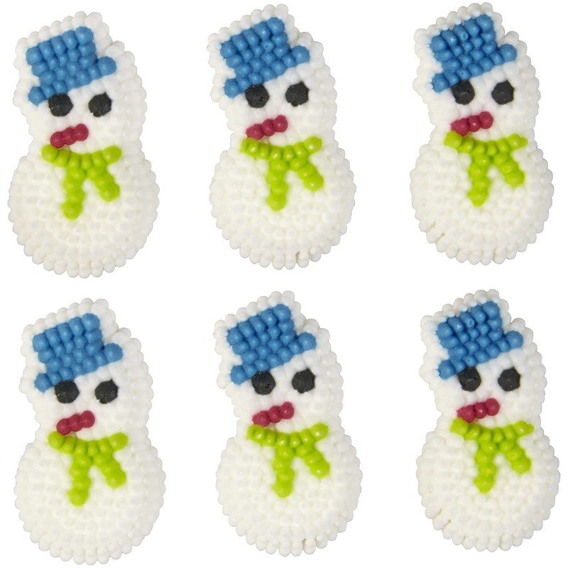 Wilton Mini Snowman Icing Decorations, 20-Count