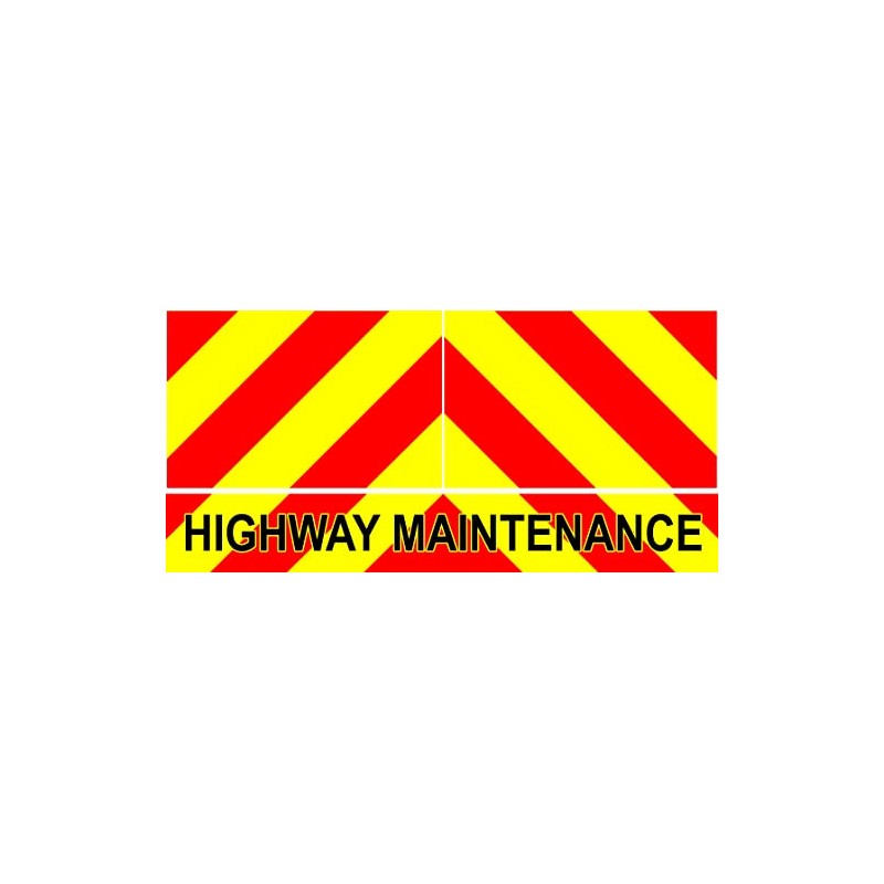 Highway Maintenance - Chevron Stickers - Highways Motorway Road Works