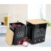 Gdfjiy Kitchen Vegetable Storage Tins Set of 2 for Potatoes,