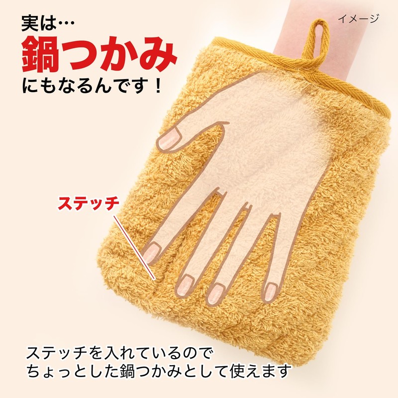 Sanbelm K72904 Towel Fabric, Washable, Grabbing Trivet, Yellow