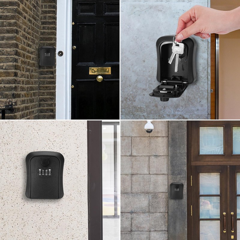 welsberg Key Box, Key Safe, Key Locker with 4-digit number