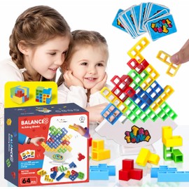 YONGDING Balance Twin Tower Blocks Balance Game, Educational Toys, Balance Tower, Blocks, Puzzle, Table Game, Building Balance Board Game, Building Balance Board Game, Competition Table Game, Brain