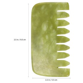 Healifty Jade Massage Comb, 4 Styles Gua Sha Comb for Head Caring, Facial Gua Sha Tool, Scraping Massage Tool for Full Body Relaxing