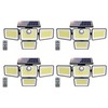 omibee 4500LM Solar Lights Outdoor, 4 Adjustable Heads Motion Sensor