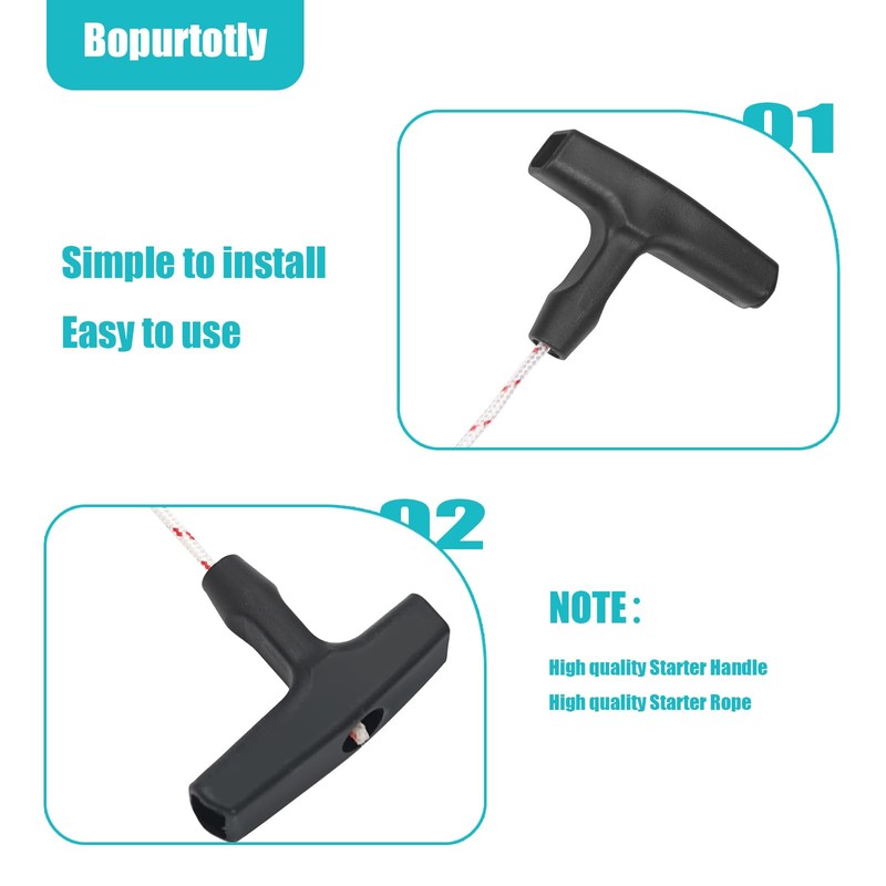 Bopurtotly New Recoil Starter Rope 3-Meter Pull Cord with Starter