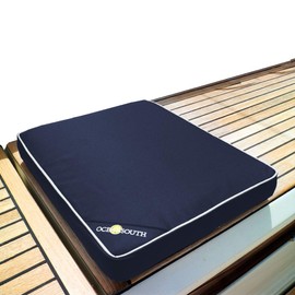 Oceansouth Boat Bench Cushion Polyester Fabric (Blue, 370 mm x 450 mm)
