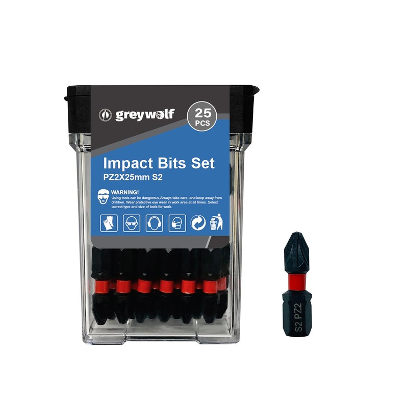 PH2 Magnetic Impact Driver Bits, Impact Duty Pozi-Drive Screwdrive S2