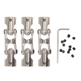 RC Universal Joint Shaft 8mm to 8mm 3 Section Rotatable Steel Coupling Steering Connector for RC Car Boat 3pcs