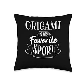 Origami is my favorite sport Throw Pillow