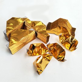 Lveofielygi Ancestor Money - 200Pcs Chinese Joss Paper Folding Gold Ingot, Sacrificial Supplies for Hungry Ghost Festival All Souls Day Ching Ming Festival
