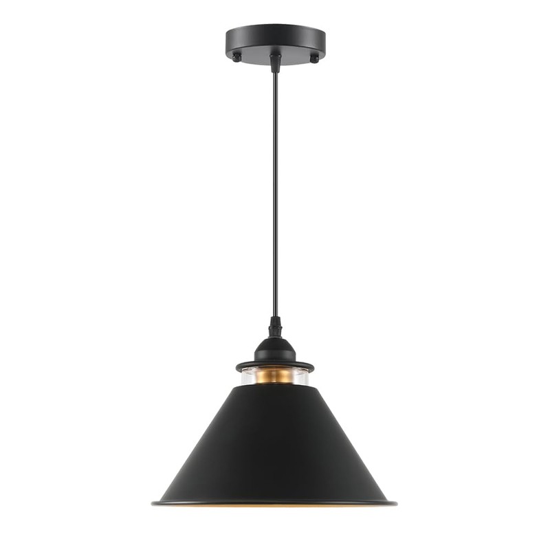 OFPSABAL Black Pendant Lights Kitchen Island 2 Pack, Dome Pendant