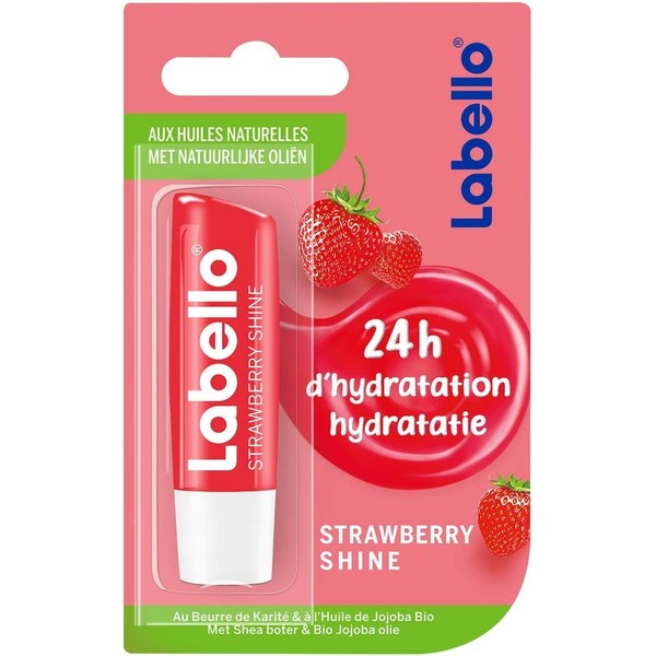 Labello Strawberry Shine Lip Balm 4.8g Pack of 2