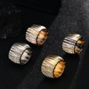 Dazzling Wide Funny Chunky Metal Adjustable Elastic Stretch Band Rings