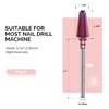 MelodySusie Safety Nail Drill Bits, 3/32'' Smooth Round Top Small