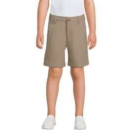 Lands' End School Uniform Boys Husky Active Performance Chino Shorts Above The Knee 14 Khaki