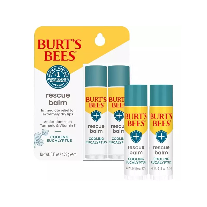 Burts Bees 버츠비 100 천연 유래 레스큐 립밤 밀랍과 성분이