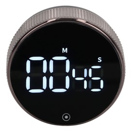 Kitchen Timer Rotating Silent Magnetic Suction Kids Study Timer LED Countdown Timer Black