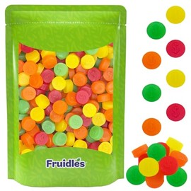 Fruidles Assorted Fruit JuJu Coins, Delicious Jelly Gummy Candy, Fun and Festive Holiday Snacking, Party Favor (1 Pound)