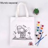 Dolores Bolsa Ecologica Tela Astronaut Mundo Oceánic Colorea Niño