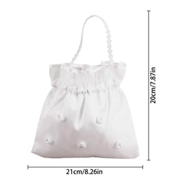 GWAGW White Satin Bridal Bag Satin Bridal Bag Women's Clutch Bag Wedding Handbag for Bride Bridesmaid Handbag Wedding Party Accessoriesfor Women Girls
