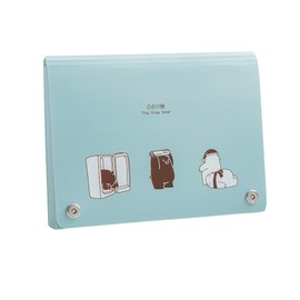 Große Kapazität A4 Fächermappe – Mehrschichtiger Premium-Dokumenten-Organizer mit Registerkarten, ideal für Belege, Unterlagen und Büroorganisation,Drei kleine Bären, blau