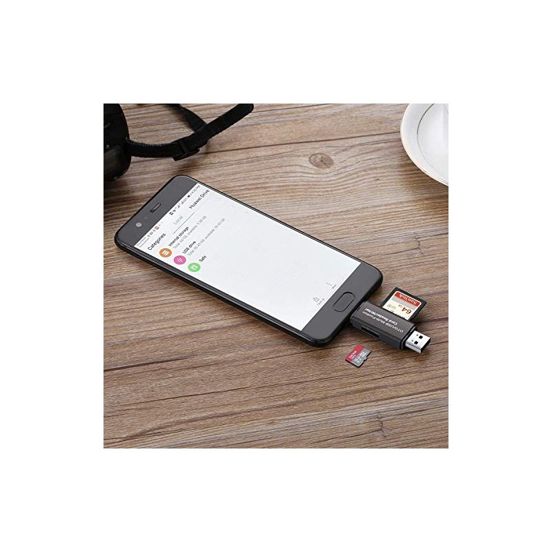 NDOOL Lector de Tarjeta USB 2.0, Micro USB, 2 en