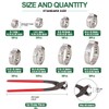 Keadic 81Pcs Single Ear Hose Clamps, 6-23.5mm Stepless Hose Clamps