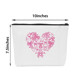 Pink Bow Makeup Bag Sisters Gifts from Sister Make Up Bags for Women Sister Mothers Day Birthday Gifts for Sister Sister Birthday Gift Ideas Cosmetic Bags for Women (1 Pcs)