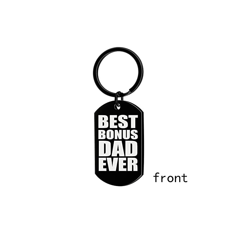 Stepdad Gifts from Stepdaughter Stepson Stepdad Keyring for Stepfather Fathers