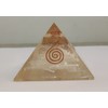 BHHROOM Selenite Crystal Orgone Pyramid E-Energy Protection 60-70MM