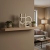 Genérico Home Escultura Decorativa Home Letrero Decoracion Mesa Blanco (Blanco)