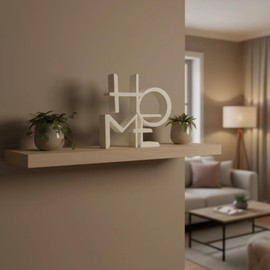 Genérico Home Escultura Decorativa Home Letrero Decoracion Mesa Blanco (Blanco)