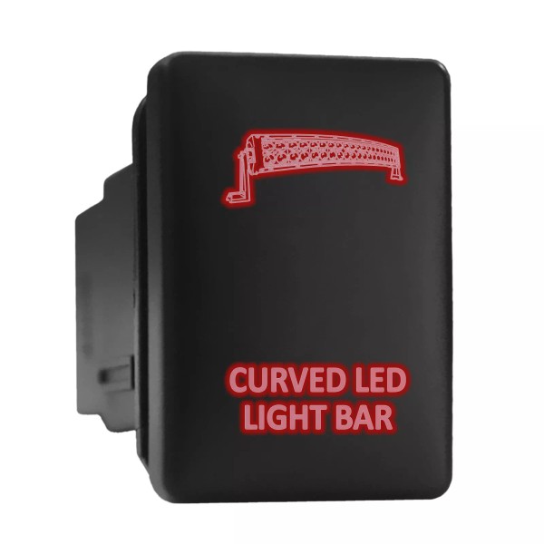 STark Industries CURVED LED LIGHT BAR - Red Backlit Push