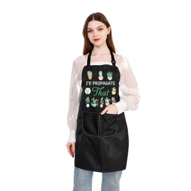 BDPWSS Plant Apron With Pockets I'd Propagate That Funny Plant Lover Apron For Women Gardener Florist Plant Mom Plant Lady (I Propagate APCA)