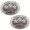 QuickMarine 2 Pcs Marine Ultra Low Emission 3 Star Decal