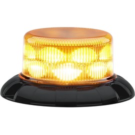 HELLA 2XD 066 146-001 Rotating LED Warning Light K-LED Nano 12 V / 24 V Yellow Screwed, Cable: 150 mm, Connector: Flat Connector