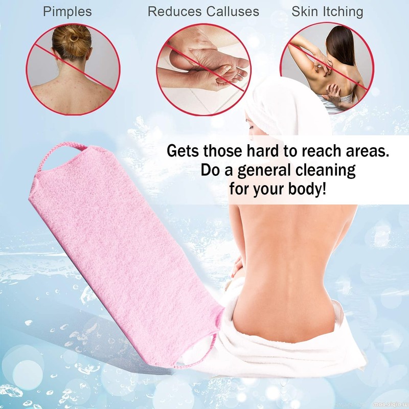 WUBAYI 2 Pack Back Scrubber Body Scrubber for Shower Nylon