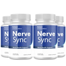 Pelican Vitamins Nerve Sync- Brain & Nerve Support- 4 Bottles- 240 Capsules