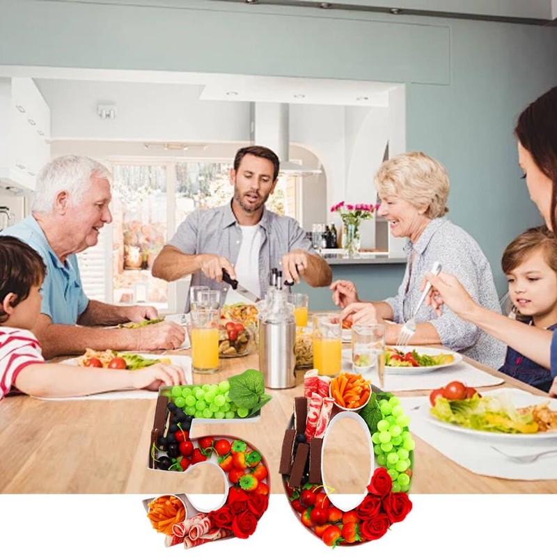 12" Fillable Cardboard Number Shaped Gift Grazing Charcuterie Board Paper