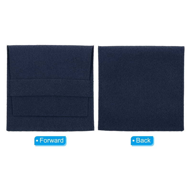 PATIKIL 8x8cm Jewelry Pouches with Band, 16 Pack Microfiber Portable