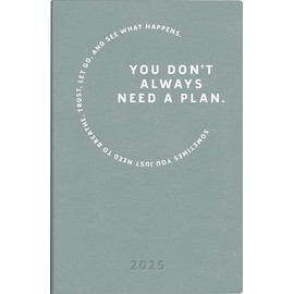 rido/idé "Motivation" Pocket Calendar Model Partner/Industry I (2025) 2 Pages = 1 Week, A7, 224 Pages, Faux Leather Cover Trend, Flexible, Anthracite
