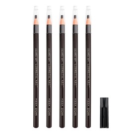 UPIQNG 5Pcs Brown Eyebrow Pencils,Longlasting Eyebrow Pencil Pull Cord Peel-off Eyebrow Pen Waterproof Eyeliner Pen Eye Makeup Set with Pencil Sharpener
