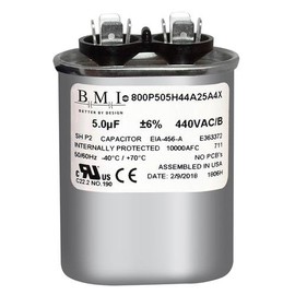 Carrier P291-0504 - 5 uF MFD x 440 VAC Replacement Capacitor Oval, Made in The USA