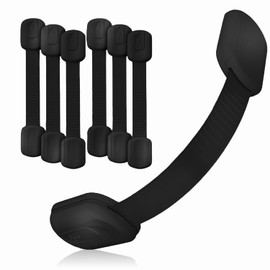 3M - Cerraduras adhesivas de seguridad para niños de Baby Proof Me, pestillos de bebé para armarios, lavavajillas, refrigeradores, hornos y botes de basura, cerradura de inodoro sin manchas (6 pestillos de seguridad)