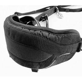 3rd Pole Professional Luxury Black Canicross Belt - Hiking Dog Canicross Walking Running Jogging - Adjustable Belt Reflective Stitching High Visibility Premium Quality