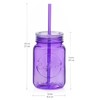 Cupture Acrylic Mason Jar Tumbler Mugs with Lids & Straws
