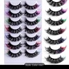 7 Pairs Russian Strip Lashes Color Lash 8D Colorful Wispy